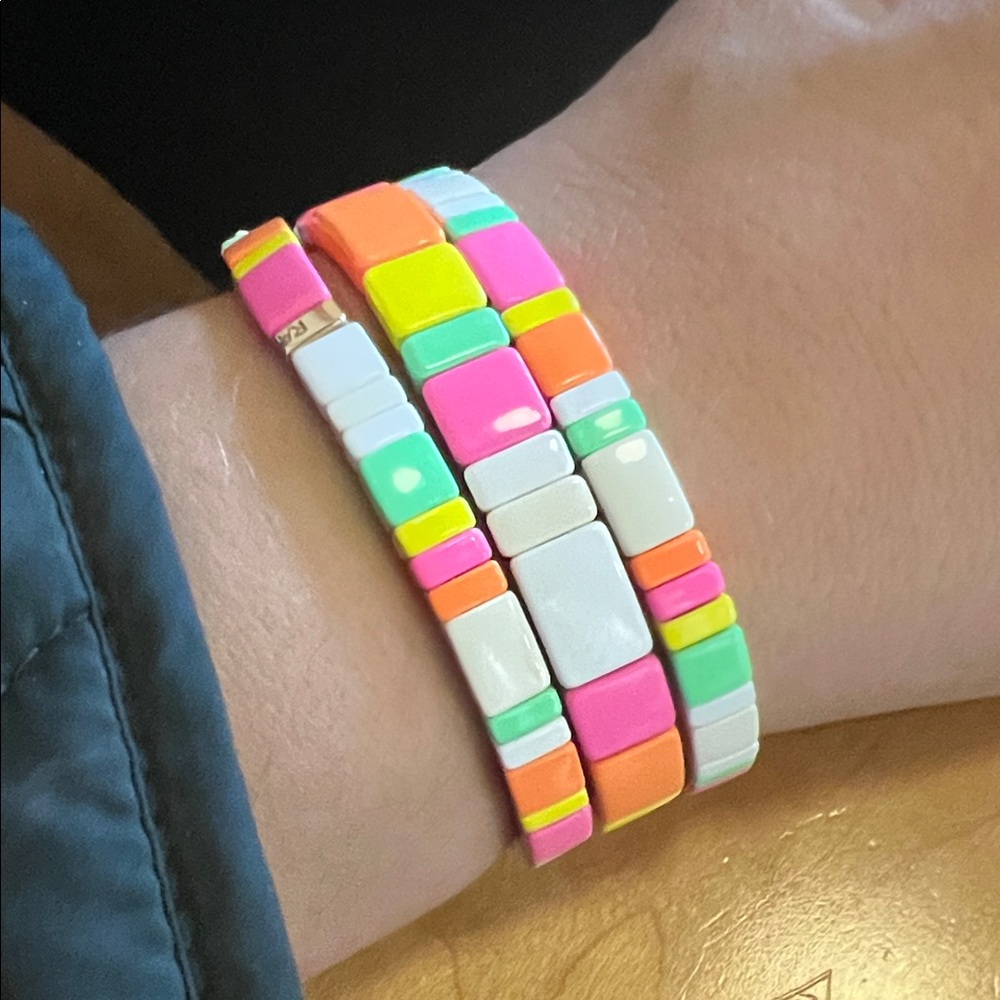 Roxanne Assoulin Multicolor Tile Bracelets